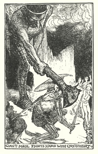 约翰-班扬的《天路历程》插图（石版画） 作者 亨利·正义·福特