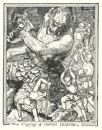 约翰-班扬的《天路历程》插图（石版画） 作者 亨利·正义·福特