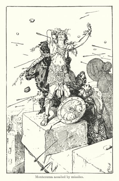 被导弹袭击的蒙特祖马（雕刻） 作者 亨利·正义·福特