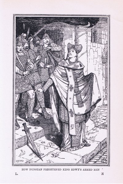 1912年，圣邓斯坦吓坏了国王埃德威的武装人员 作者 亨利·正义·福特