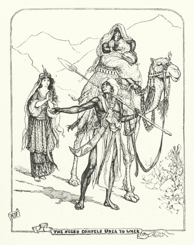 黑人迫使乌迪尔行走（雕刻）。 作者 亨利·正义·福特