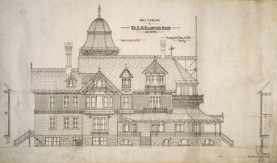 威斯康星州日内瓦湖 S.W. Allerton 先生的住宅：西立面 作者 亨利勋爵盖伊