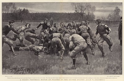 橄榄球比赛在美国，耶鲁对哥伦比亚举行 作者 Henry Marriott Paget