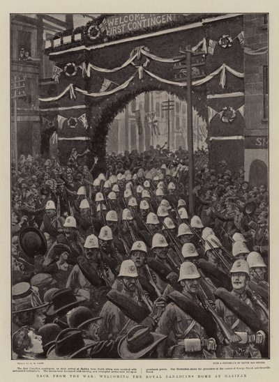 从战争中回来，欢迎哈利法克斯的皇家加拿大人之家 作者 Henry Marriott Paget