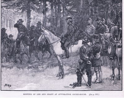 公元1865年在Appomatox Court House举行李和格兰特会议 作者 Henry Marriott Paget