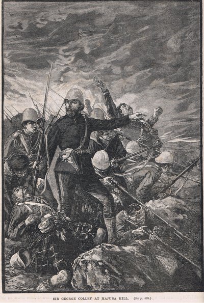 Majuba Hill的乔治·科利爵士，来自卡塞尔的“英国插图史”的插图，于1910年出版 作者 佩吉特亨利万豪酒店