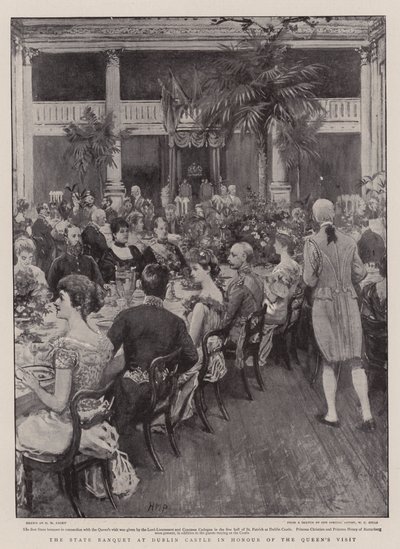 都柏林城堡的国宴，以纪念女王的访问 作者 Henry Marriott Paget
