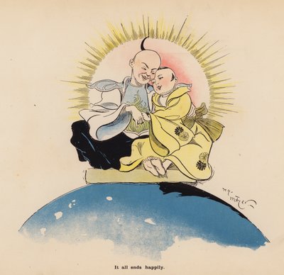 日本娃娃历险记》插图（彩色石版画） 作者 亨利·梅尔