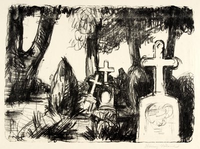有三块墓碑的墓地 作者 Henry Nielsen
