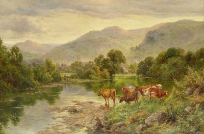 教堂泳池，Bettws-y-coed（石油） 作者 亨利·帕克