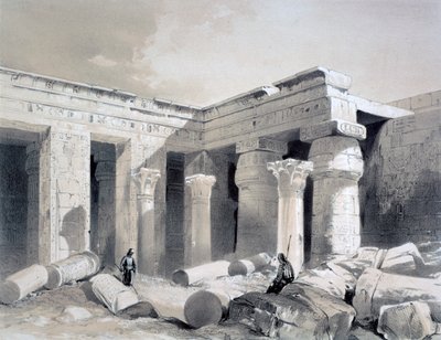 Medinet Abou，埃及底比斯，十九世纪 作者 亨利·皮劳（Henry Pilleau）