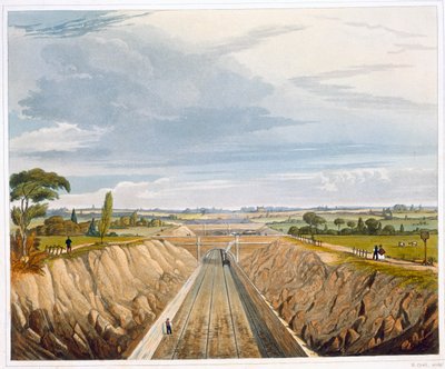 靠近利物浦，看向曼彻斯特》，利物浦和曼彻斯特铁路，1833年 作者 亨利·派尔