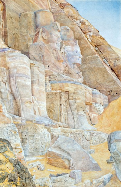 阿布辛贝神庙 - Newmann, Henri Roderick (1833-1918) - 1905 - 布面油画 - 古典艺术博物馆，穆然 作者 亨利·罗德里克·纽曼