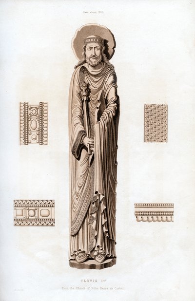 克洛维斯一世国王（c1100），1843年。 作者 亨利·肖