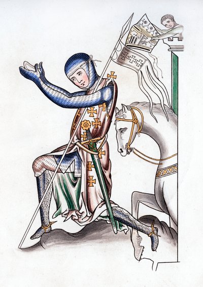 骑士，十二世纪末，1843年。 作者 亨利·肖