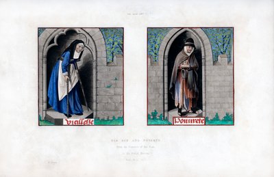 老年与贫困，c1480，1843年。 作者 亨利·肖