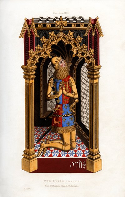 黑王子（Black Prince），c1355，1843年。 作者 亨利·肖