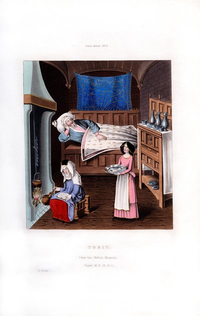 托比特（Tobit），c1470，1843年。 作者 亨利·肖