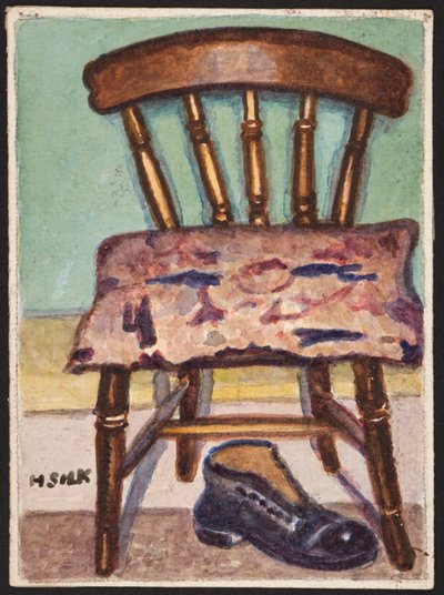 厨房椅子和靴子，c.1930 作者 亨利·希尔克