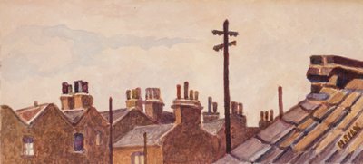 屋顶从Rounton路，c.1930 作者 亨利·希尔克