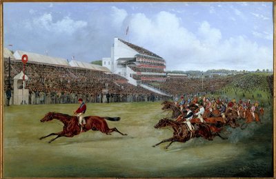 赛马"角斗士于 1865 年抵达"，亨利-阿尔肯（1774-1850 年）1865 年创作，巴黎。社会鼓励 作者 亨利老阿尔肯