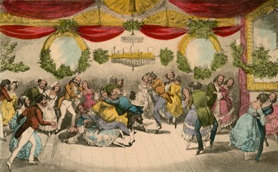 乔罗克斯先生在1838年的杰克逊伯爵夫人舞会上制作假舞步 作者 亨利·托马斯·阿尔肯