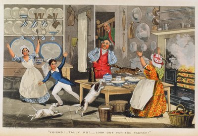 Yoicks！... Tally Ho！...从Nimrod的“运动员的生活”，1874年（手工彩色雕刻）中寻找糕点！ 作者 亨利·托马斯·阿尔肯