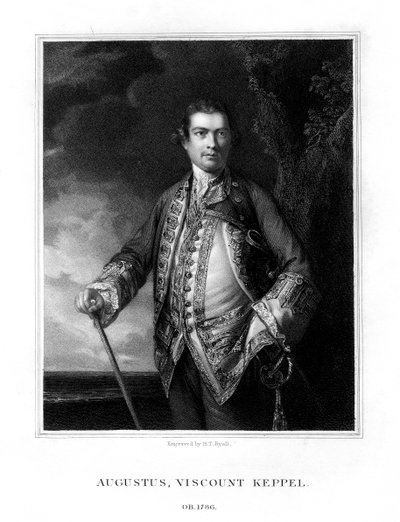 奥古斯都·吉宝（Augustus Keppel），第一少将吉宝，英国海军上将，1833年。 作者 亨利·托马斯·赖尔
