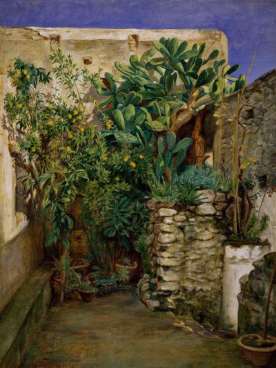 东方庭院的一角，1860年 作者 Henry Wallis