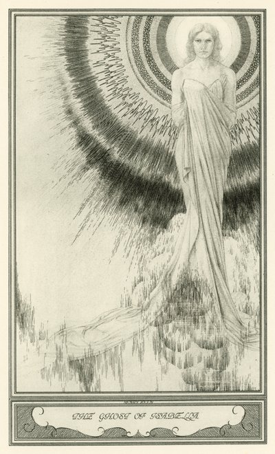约翰韦伯斯特的白魔鬼：伊莎贝拉的鬼魂（石版画） 作者 亨利·韦斯顿·基恩