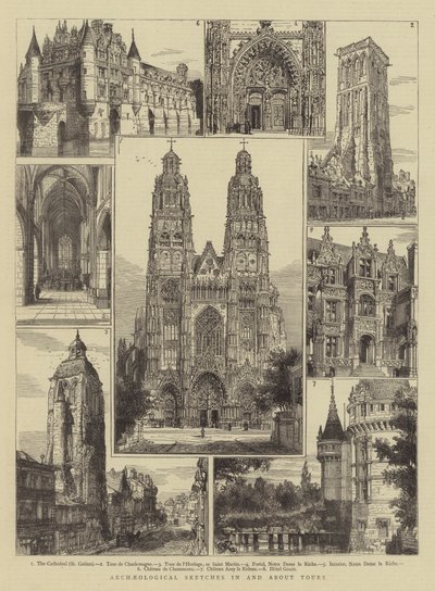 图尔及其周边地区的考古素描 作者 Henry William Brewer