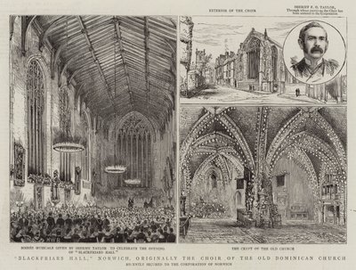 Blackfriars Hall，Norwich，最初是多米尼加老教堂的合唱团 作者 亨利威廉布鲁尔
