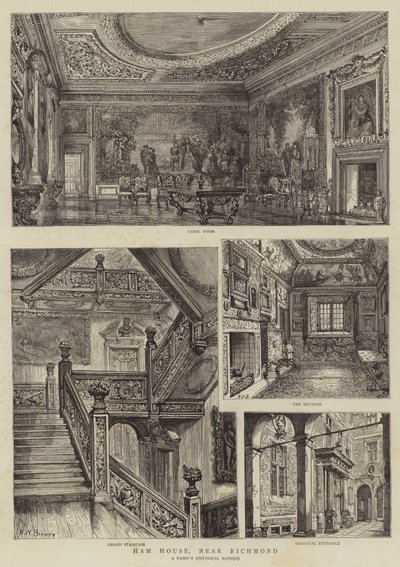 Ham House，靠近里士满 作者 Henry William Brewer