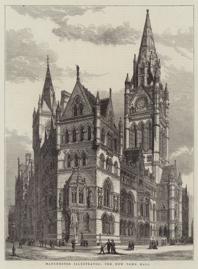 曼彻斯特画报，新市政厅 作者 Henry William Brewer