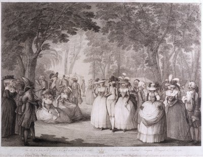 卡尔顿之家花园与那不勒斯歌谣歌手，由William Dickinson（1746-1823）雕刻，1784年 作者 亨利·威廉·本伯里