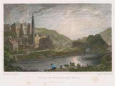 什罗普郡Coalbrookdale生产铁的高炉，约1830年 作者 亨利温莎邦德