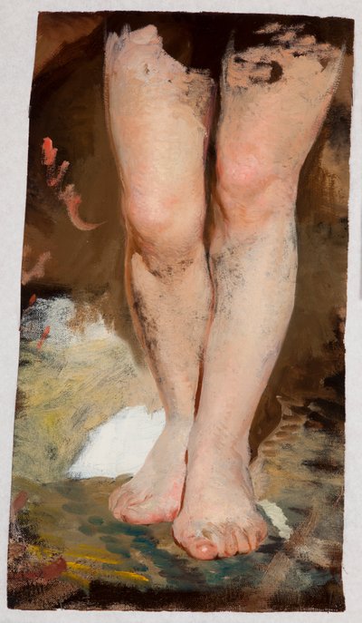 对 "埃勒俄西斯海神庆典上的菲林 "绘画的腿部（菲林）研究 作者 亨里克·谢米拉兹基