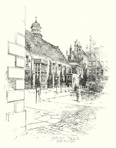 Coney Court, Grays Inn, in 1780 (litho) 作者 赫伯特（后）雷尔顿