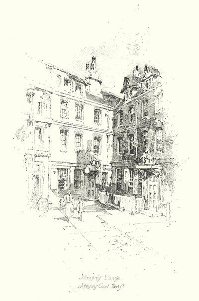 Dr Johnsons House, Johnsons Court, Fleet Street, London (litho) 作者 赫伯特（后）雷尔顿