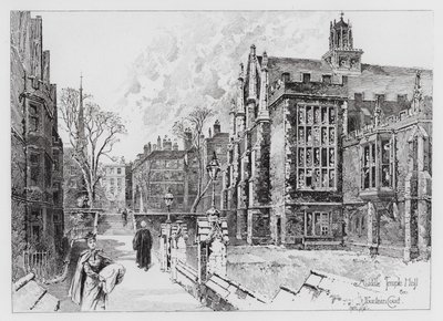 Middle Temple Hall and Fountain Court (engraving) 作者 赫伯特（后）雷尔顿