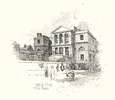 Sessions House, Old Bailey, London (litho) 作者 赫伯特（后）雷尔顿
