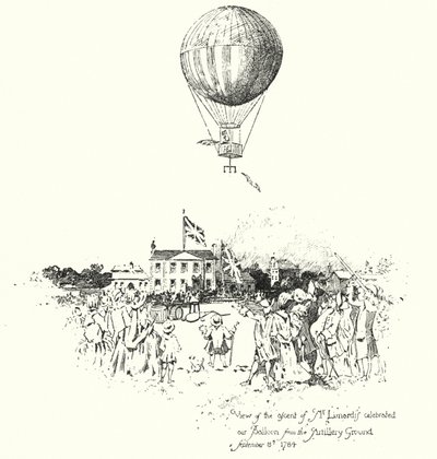 View of the ascent of Mr Lunardis Celebrated Air Balloon, from the Artillery Ground 作者 赫伯特（后）雷尔顿