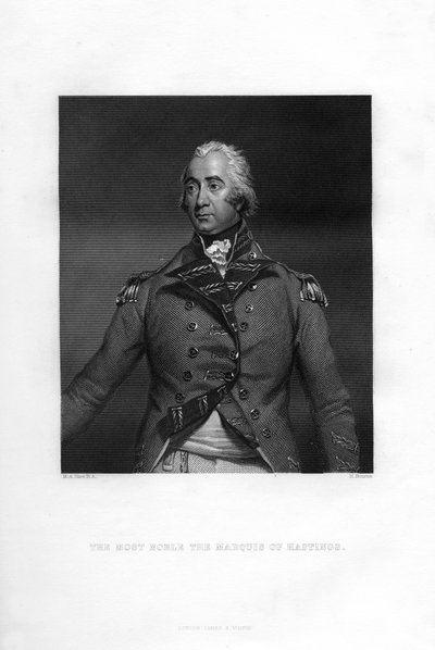Francis Rawdon-Hastings，黑斯廷斯第一侯爵，印度总督，19世纪。 作者 赫伯特·伯恩