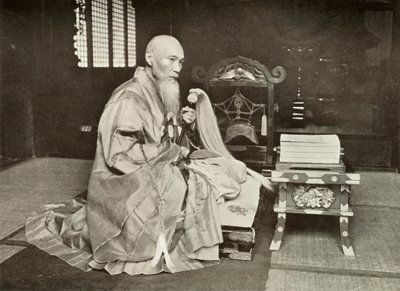 佛教住持，1910年。 作者 赫伯特·庞廷