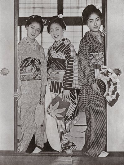 艺妓（黑白照片） 作者 赫伯特·庞廷