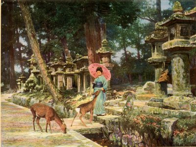 奈良，旧日本的心脏，1910年。 作者 赫伯特·庞廷