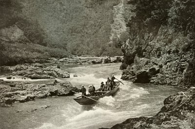 拍摄桂胜河急流，1910年。 作者 赫伯特·庞廷