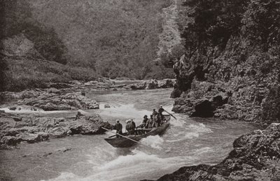 拍摄桂川的激流（黑白照片 作者 赫伯特·庞廷