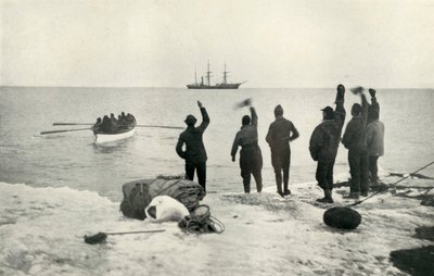 最后一艘船离开船上，1913年，1913年 作者 赫伯特·庞廷