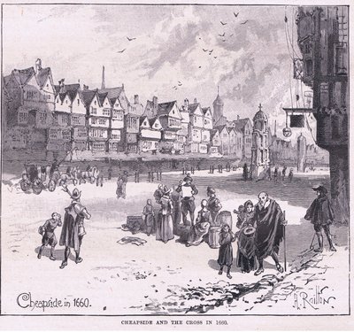 Cheapside公元1660年 作者 赫伯特·雷顿